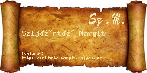 Szijártó Margit névjegykártya