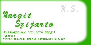 margit szijarto business card