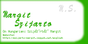 margit szijarto business card